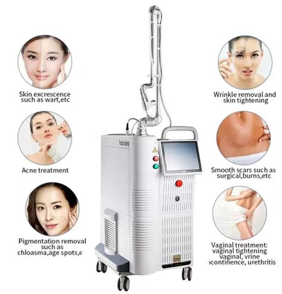 

multi-function60w co2 fractional laser acne scar removal skin resurfacing treatment skin whitening tattoo remover stretch markets removal 10, Black
