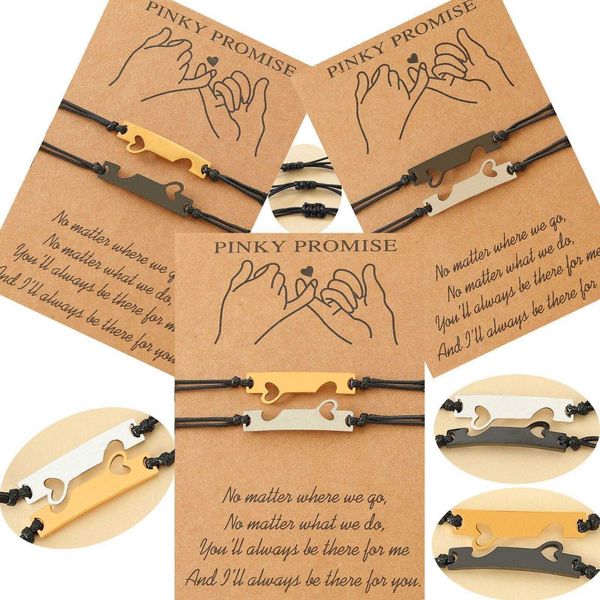 

personalized stainless steel real bracelets gold rectangular love couple card hand weaving bracelet carrying strap, Golden;silver