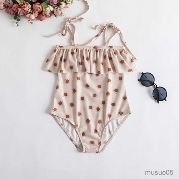 

two-pieces dot swimsuit for baby girl newborn infant summer sleeveless ruffle swimwear infant one-piece suit little girl bath clothes, Blue