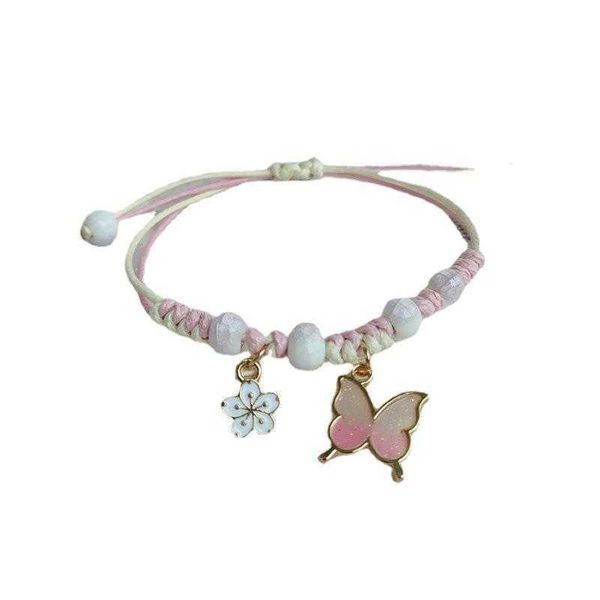 

korean style simple flower bracelet female student girlfriend gifts woven hand jewelry wholesale, Golden;silver
