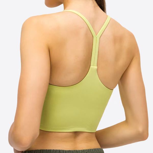 

sports bra women yoga underwear fitness vest r active underwear y shaped design fixed chest pad integrated sports tank high strength womens