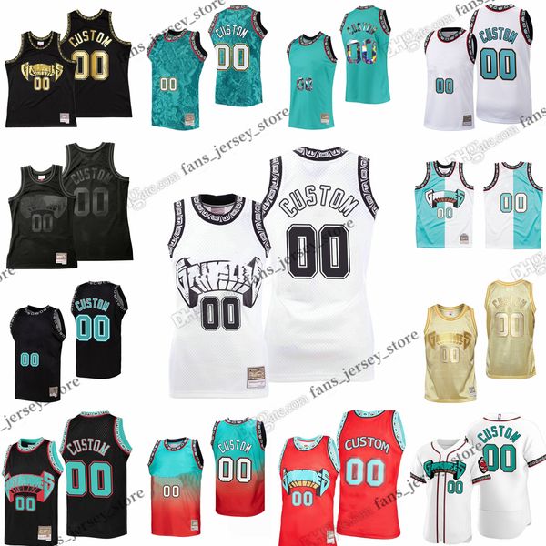 

morant custom retro mitchell and ness basketball jerseys adams kennard jackson williams clarke konchar aldama brooks bane gilyard lofton sti, Black;red