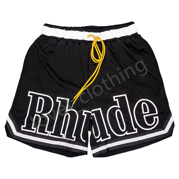 

mens shorts rhude designers summer loose running fitness sports jogging fashion oversize streetwears pants letter printing luxury clothing, White;black