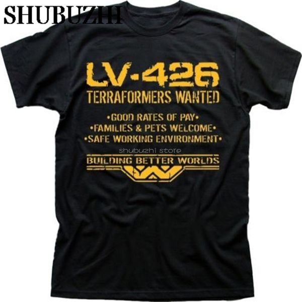 

men's t shirts lv426 terraformers ingin weyland alien prometheus kaos hitam fn9493 pria kemeja tee merek mewah atasan katun sbz5269 230, White;black