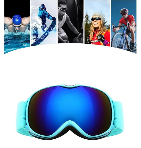 

children winter windproof ski glasses boys girls uv400 antifog skiing goggles kids spherical broad vision snowboard eyewear9309070
