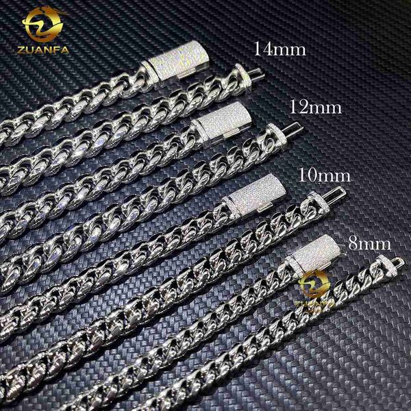 

wholesale custom hip hop cuban curb link mens chain necklace cuban link chain women men cuban link chain, Silver