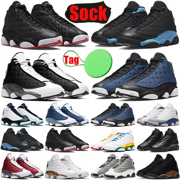 

black flint 13 13s mens basketball shoes wolf grey playoffs university french brave blue red flint court purple obsidian playground men trai