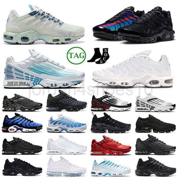 

designer tn plus 3 running shoes men terrascape tns 3 triple white black hyper jade teal yellow grape ice bred reflective womens mens sports