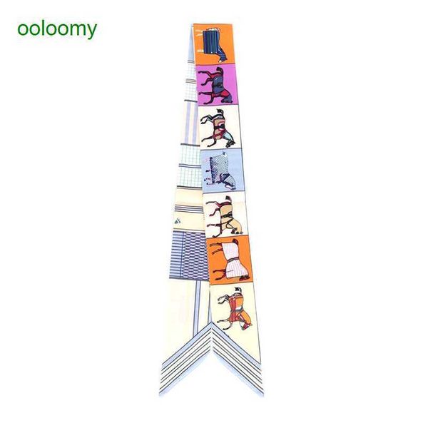 

hemres designer cravat small scarves hair bands ribbons clothing accessories long printing double-sided positioning daily sales i3fa, Black;purple