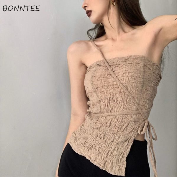 

womens tanks camis y2k camisole women streetwear summer sleeveless allmatch simple strech female designed stylish minimalist clothing 23050, White