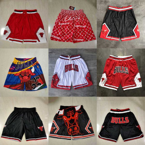 

2023 chicago''bulls''men throwback basketball shorts pocket red black