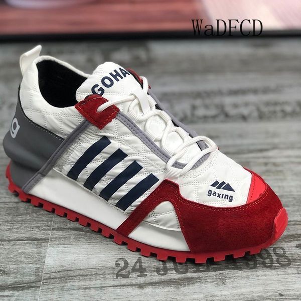 

dress shoes men women chunky sneakers fashion casual secondary leather cowhide fabric upper increased internal cover bottom platform shoes 2, Black