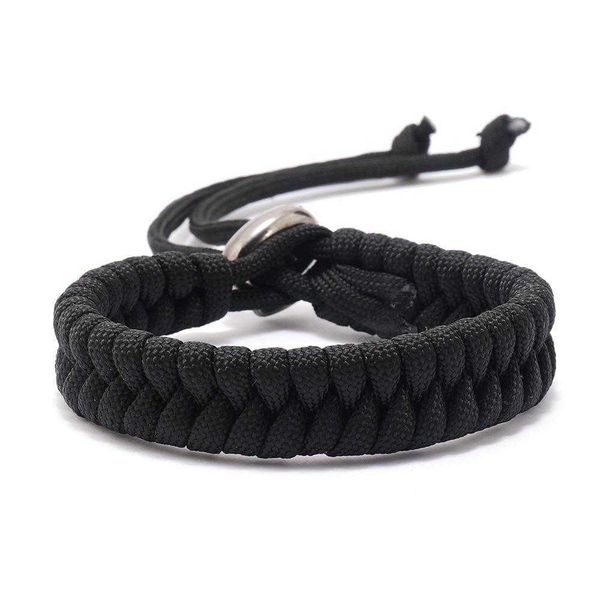 

accessories hand weaving bracelet outdoor camouflage parachute cord men and women simple carrying strap, Golden;silver