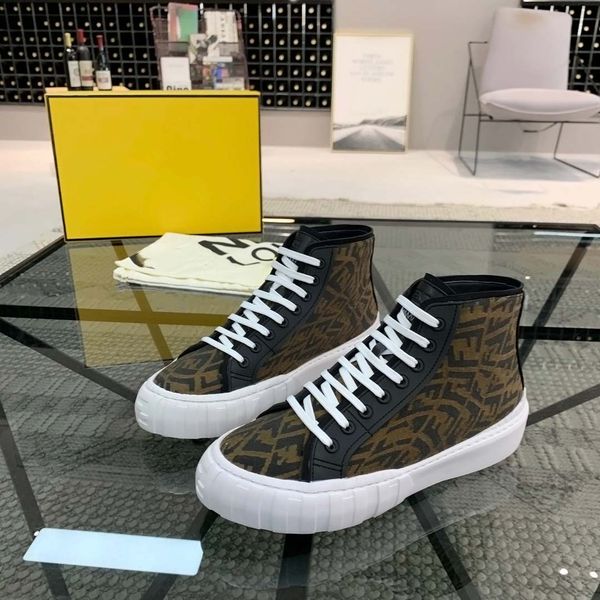 

designer domino sneaker casual shoes women men flow fabric high low- sneakers fashion canvas outdoor walikng brown shoe size 35-45 a1, Black