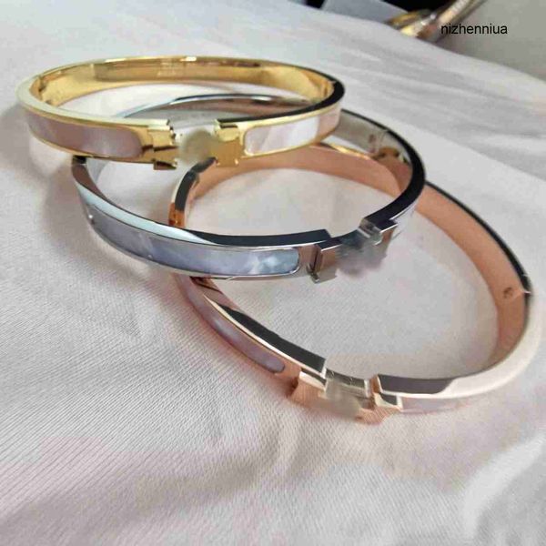 

hermm classic bracelets ins letter titanium steel bracelet minimalist style, Black