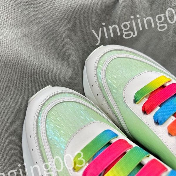 

2023 luxurys designer woman's shoe leather lace up men fashion platform sneakers white black mens womens casual shoes chaussures