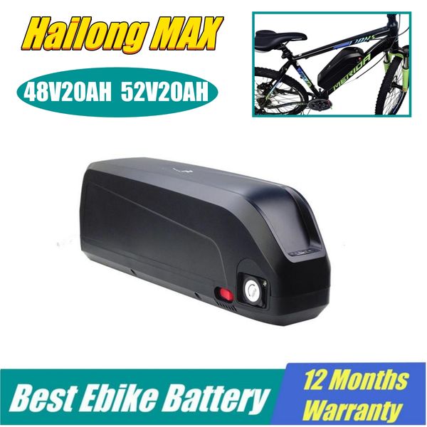 

ebike battery original panasonic cells lithium ion 52v 48v 20ah electric bicycle batteries hailong max built in 30a bms 500w750w 1000w 1500w