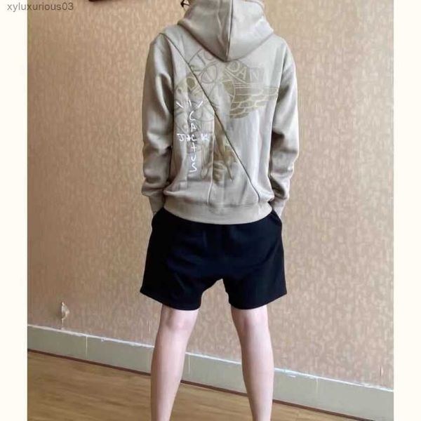 

designer hoodie traviss scotts warm pullover sweatshirts branded flying wings embroidery ts cactus panel plush loose long sleeves luxury shi, Black