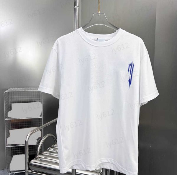 

casual mens t shirts designer spring summer classic brand letters logo pattern printed design loose versatile round neck cotton short sleeve, White;black