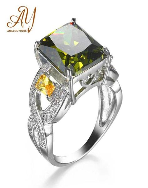 

cluster rings anillos yuzuk genuine mystic z ring 925 sterling silver for women engagement gemstones jewelry3956142, Golden;silver