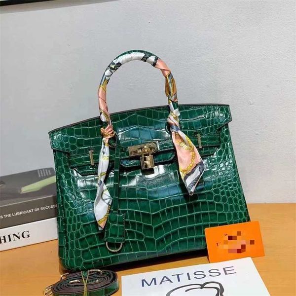 

designer bag tote bag handbag crossbody bags single shoulder bags new fashion alligator texture simple leather one-shoulder business women&#