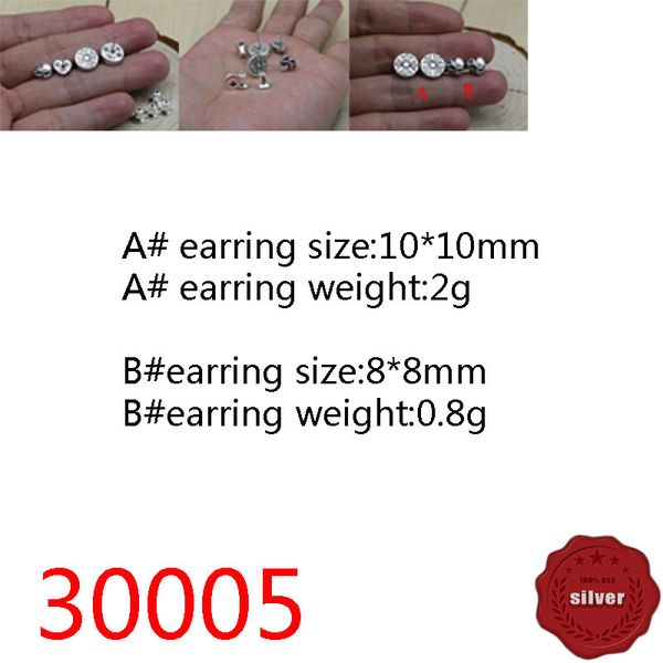 

30005 european and american earring jewelry s925 sterling silver fashion personality punk hip-hop personality cross flower heart shaped lett, Golden