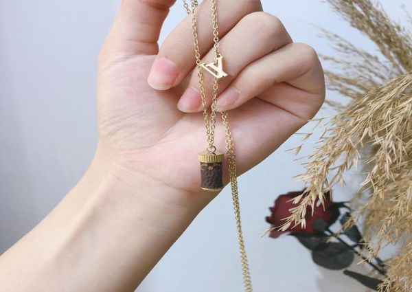 

womens design necklace faux leather 18k gold plated stainless steel necklaces choker chain letter pendant europe america fashion w1023293, Silver