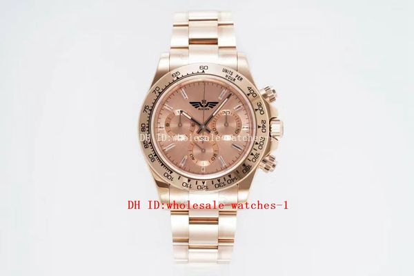 

21 style king workmanship watch 40mm 116505 116508 rose gold diamond panda sport watches sapphire luminous 4130 chronograph automatic 904l m, Slivery;brown