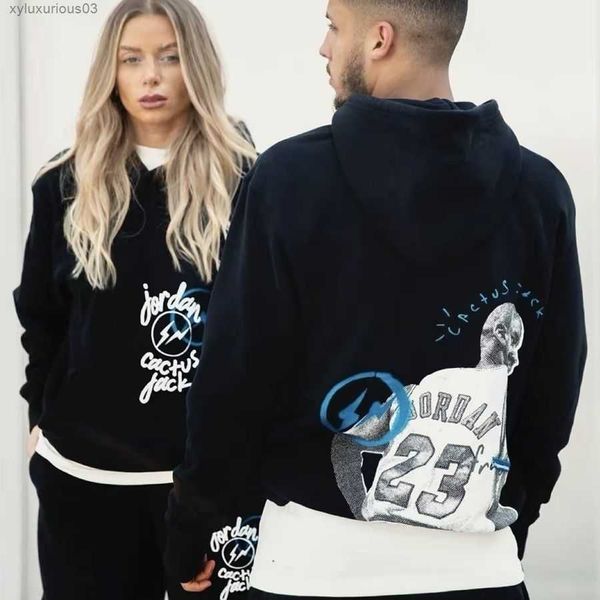 

hoodie fashion traviss scotts sports men women designer pullover outerwear male ts tripartite lightning print luxury loose csual shirts, Black
