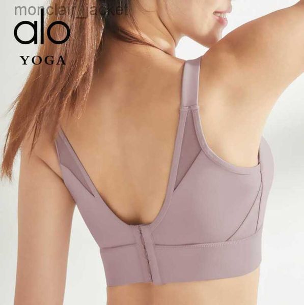 

desginer alo yoga back bra fitness tank women gather shockproof high light sports bra fixed bra 23ssa, White