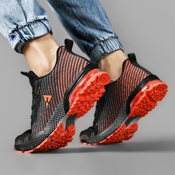 

dress shoes air cushion shoes men's 2023 summer trend shockabsorbing ultralight running 4748 plus size casual sports 230509, Black