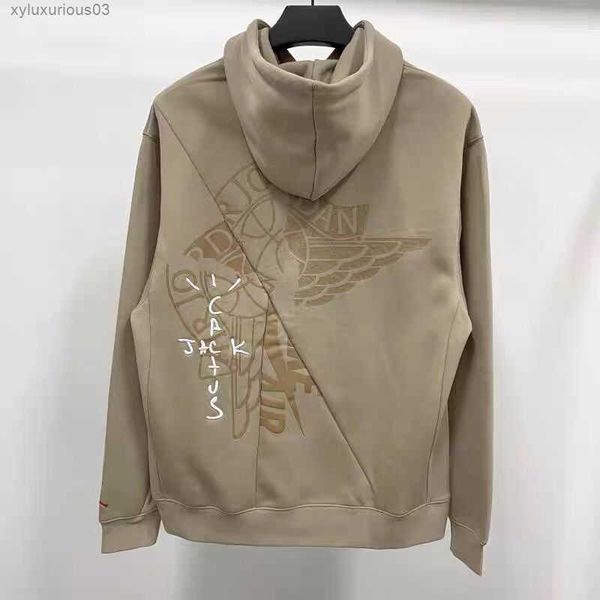 

designer hoodie traviss scotts warm pullover sweatshirts branded ts cactus panel flying wings embroidery plush loose print long sleeves luxu, Black
