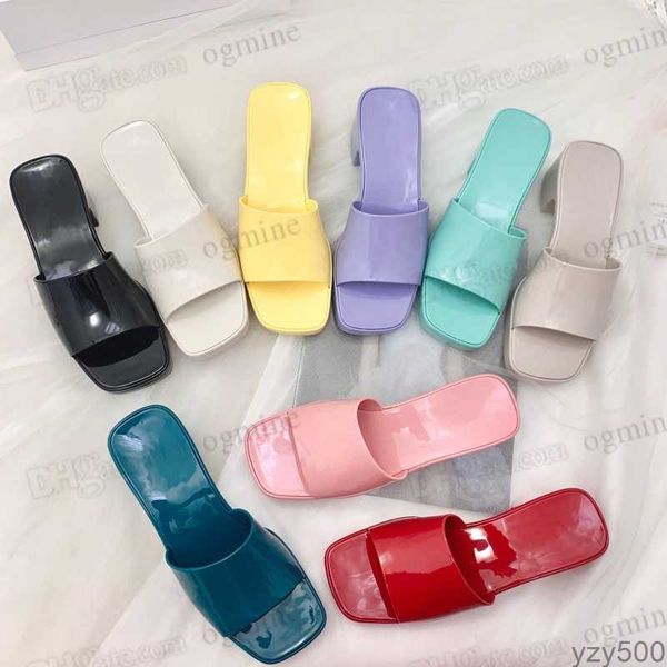 

woman rubber high heels platform slide sandal 5.5cm platform slipper pink green candy colors outdoor womens beach slides slippers flip flops, Black