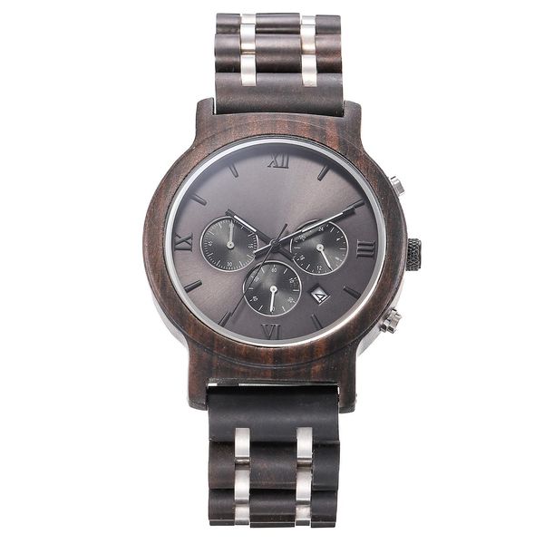 

wristwatches wooden quartz watch retro design stylish roman numerals wood timepieces movement gift, Slivery;black