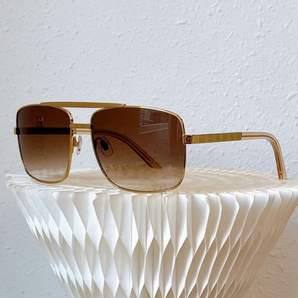

luxury fashion classic 0259 sunglasses for men metal square gold frame uv400 designer vintage style attitude sunglasses protection eyewear w, White;black