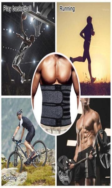 

waist support men039s breasted sports fitness abdomen and body shaping belt sportswear accessories7347163, Black;gray