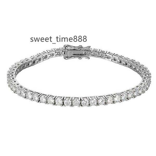 

fashion hip hop gra certified moissanite jewelry 925 sterling silver diamond tennis bracelet 3mm moissanite bracelet women