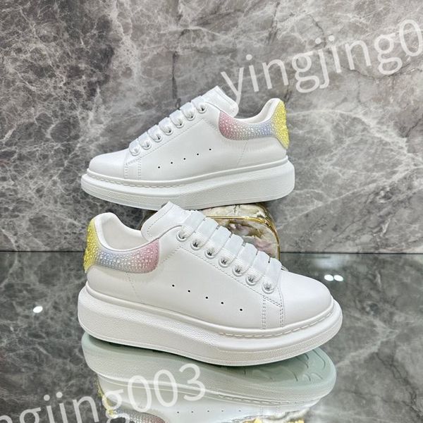 

2023 new luxury designer woman shoe leather lace up men fashion platform sneakers white black mens womens casual shoes chaussures