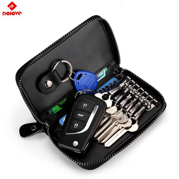 

bag organizer genuine leather keychain holder pouch purse cover fashion men car case 230509, Blue;pink