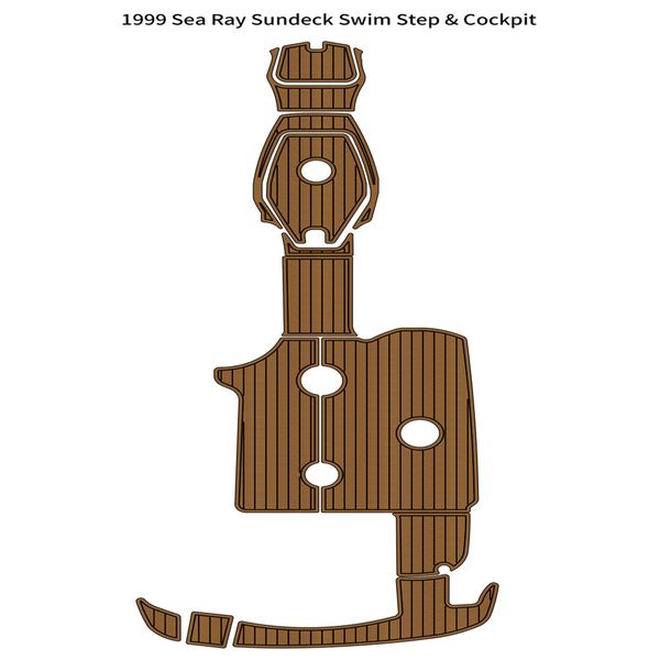 

1999 sea ray sundeck swim platform cockpit pad boat eva foam teak deck floor mat