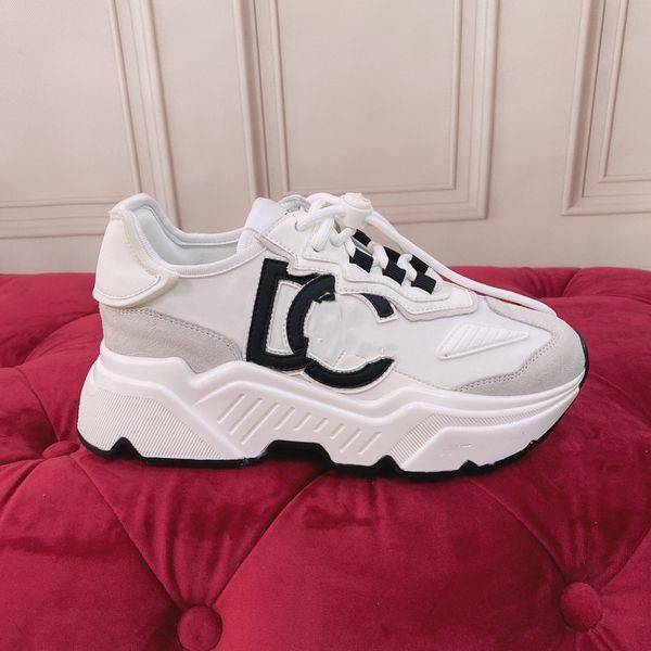 

2023 casual shoes women travel leather sneaker fashion lady flat designer running trainers letters woman shoe platform men gym sneakers 0502, Black