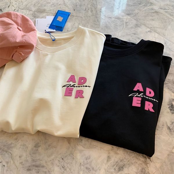 

women's tshirt genuine ader error summer simple embroidery letters men and women couples short sleeve tshirt loose cotton 230510, White