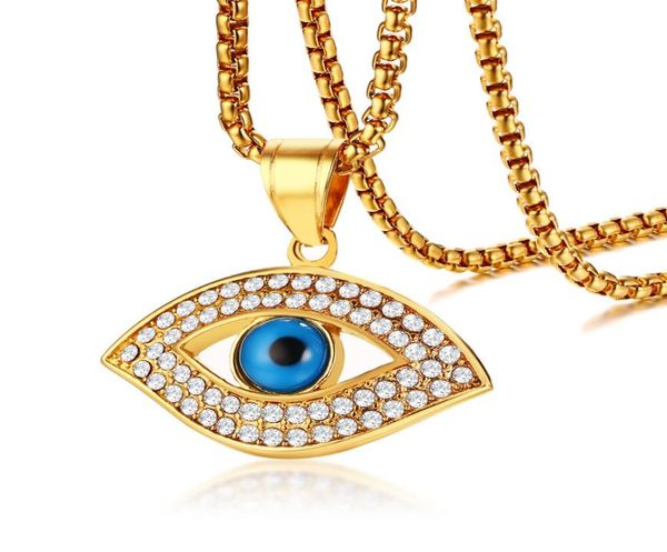 

crystal gold evil eye necklace in stainless steel evil eye charm on a delicate gold chain4655518, Silver