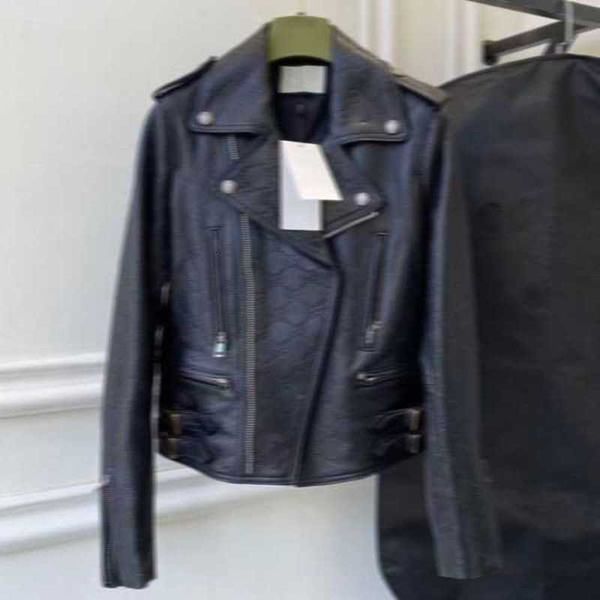 

women's jackets womens denim woman short coats double g autumn spring style slim for lady genuine leather jacket coat m5ob, Black;brown