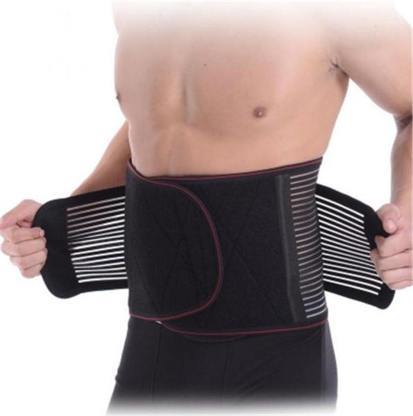 

weimostar lumbar support safety high elastic breathable waist belt body exercise slimming belly mesh health care9039707, Black;gray