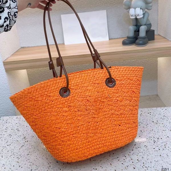 

weave beach bags designer raffia straw summer fashion handbags channel tote shopping cross body clutch shoulder bags luxury handbag lady mm