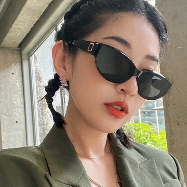 

frames new co branded wu series fashion men's cat eyes sunglasses women's small frame glasses korean edition trend, White;black