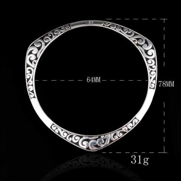 

ornament bracelet personality trendy ins style thai silver fashion black triangle wholesale, Golden;silver