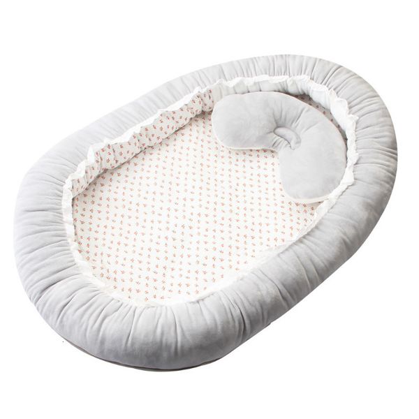 

bassinets cradles born baby crib portable baby bed lounger nest with pillow travel infant nest cotton cradles bassinet bumper 230510