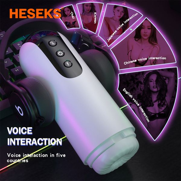 

wool yarn 10-frequency vibration automatic airplane cup male masturbator intelligent pronunciation 5 countries vibration heatin, Black;white